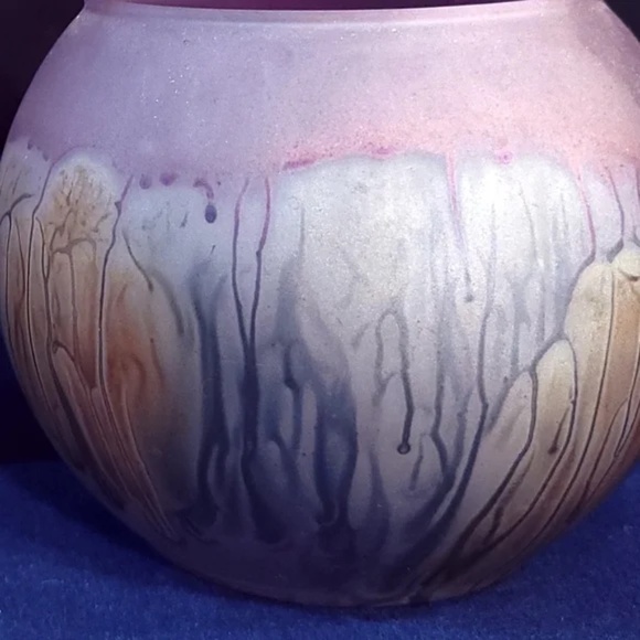 Hand Painted Rueven Glass Candleholders By Nouveau Art - Picture 6 of 6